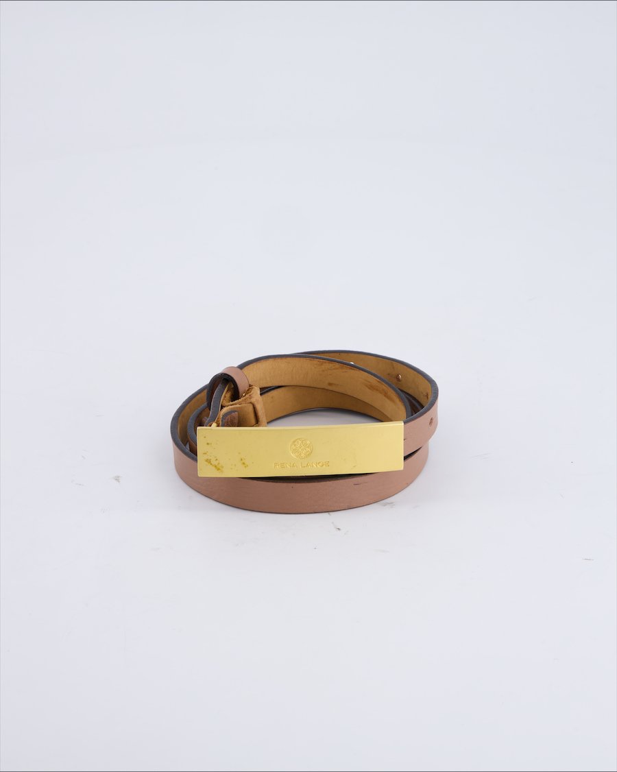 Rena Lange Belt Leather Ecru 90 cm