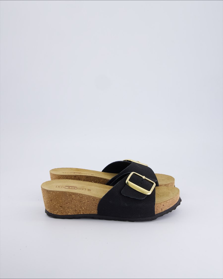 5th Avenue Sandals Cloth Black 38 EU