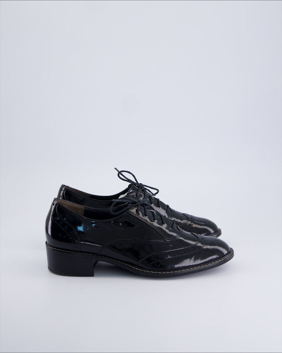 Paul Green Lace ups Leather Black 39.5 EU