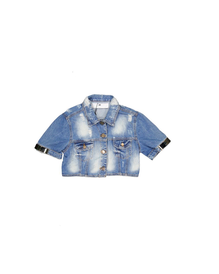 Elisabetta Franchi Denim jackets Denim Blue L