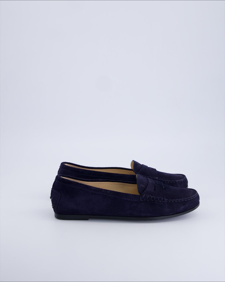 Tod's Flats Suede Blue 38.5 EU