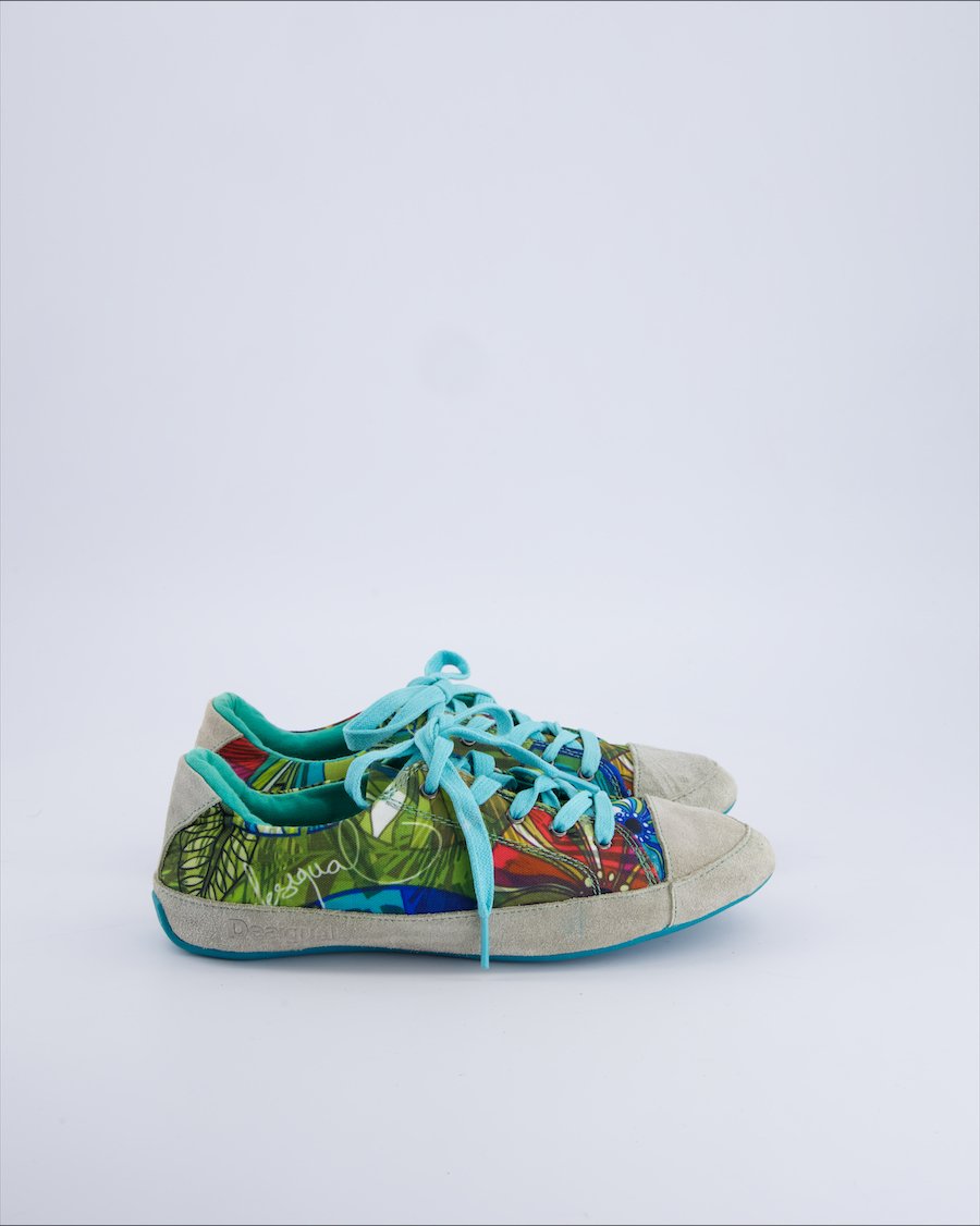 Desigual Trainers Cloth Green 38 EU