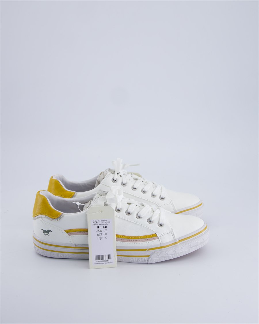 Mustang Trainers Leather White 40 EU