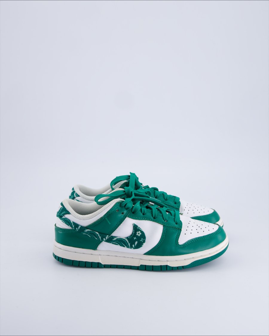 Nike Dunk Low Essential Paisley Trainers Leather Green 36.5 EU