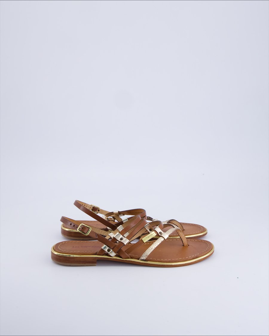 Les Tropeziennes Flip flops Leather Brown 37 EU