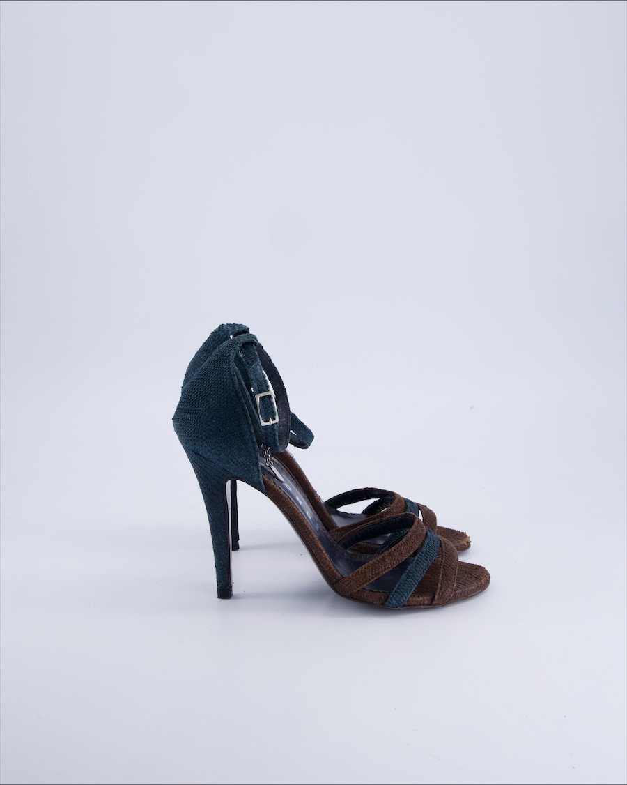 John Richmond Heels Leather Blue 38 EU