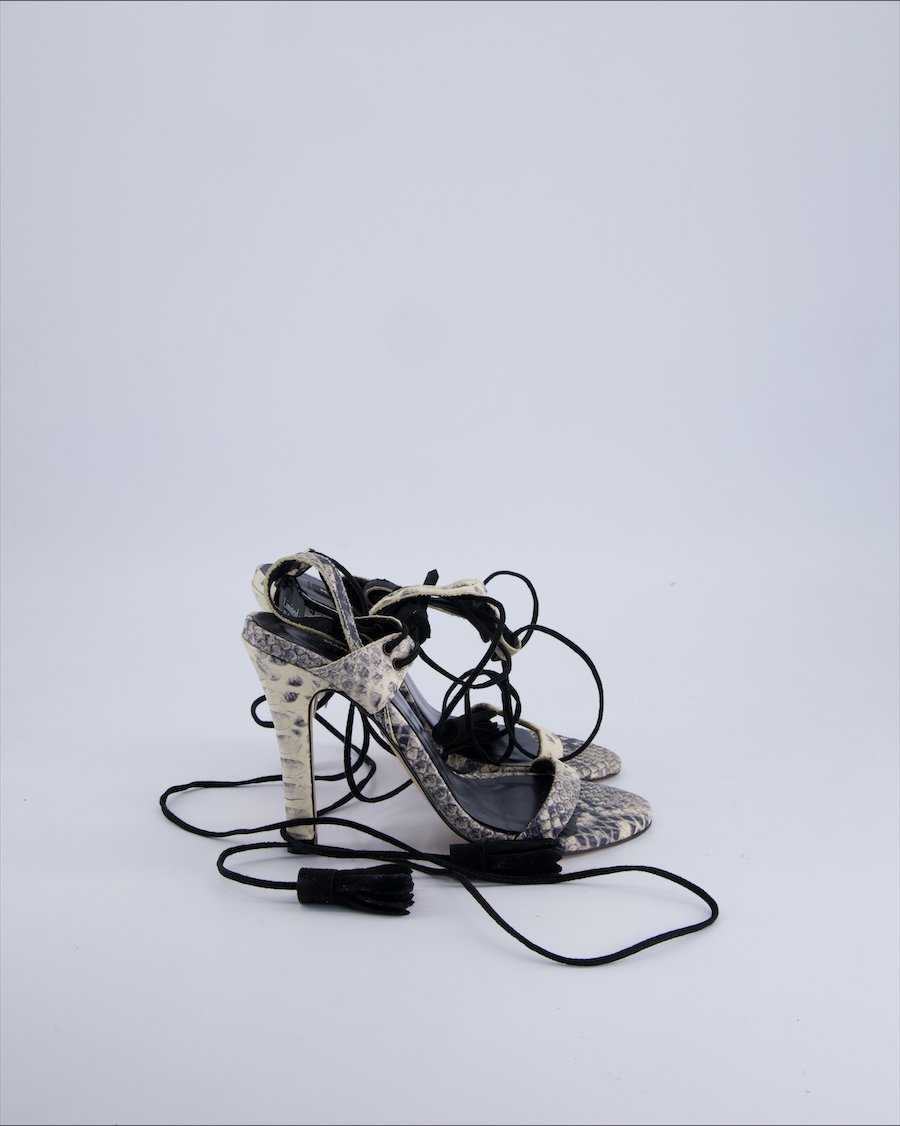Mango Heels Leather Grey 36 EU