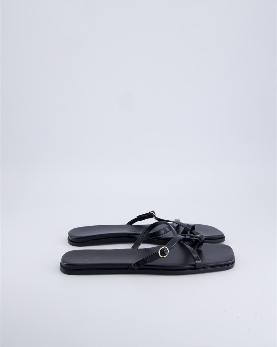 Bershka Flats Polyurethane Black 38 EU