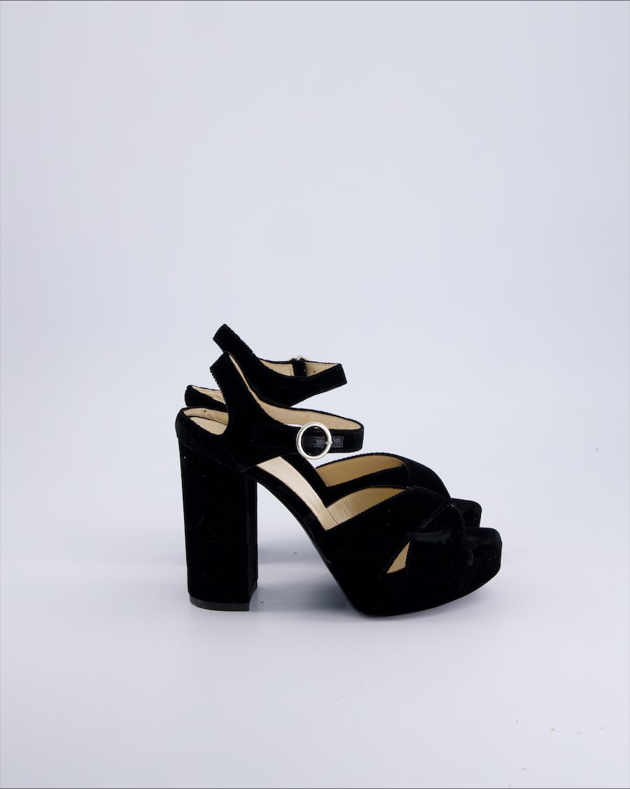 Navyboot Heels Faux fur Black 36 EU
