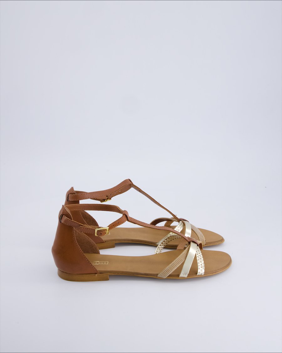 5th Avenue Sandals Polyurethane Gold 40 EU