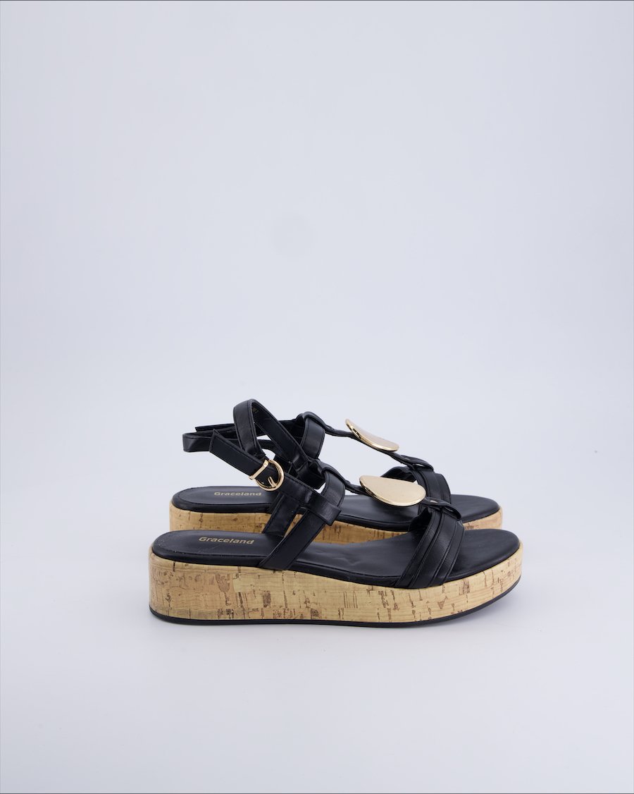 Graceland Sandals Polyurethane Black 37 EU