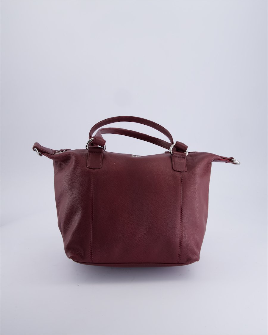 Nika Handbags Leather Burgundy