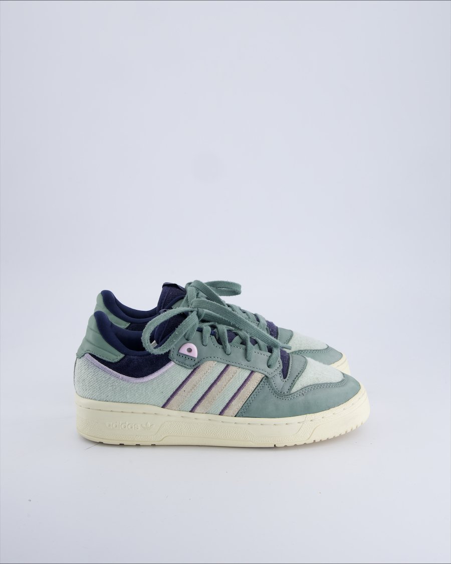 Adidas Rivarly Trainers Leather Green 38.5 EU