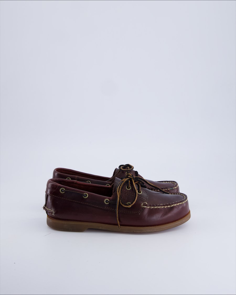 Timberland Lace ups Leather Burgundy 37.5 EU