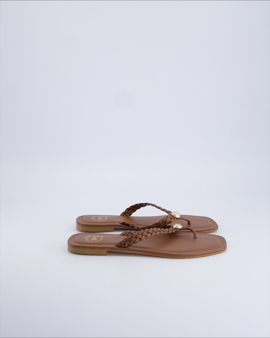Day Sandals Leather Brown 40 EU