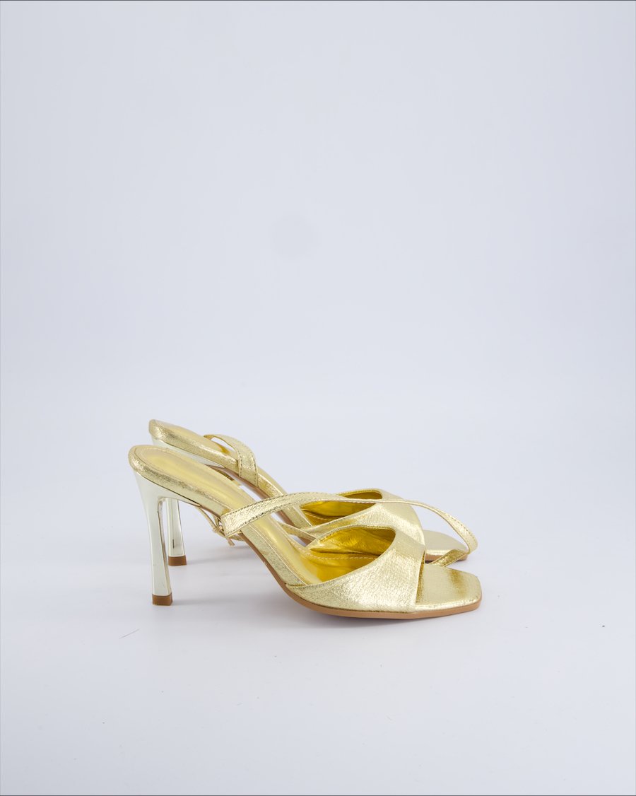 Sylmza Heels Leather Gold 38 EU