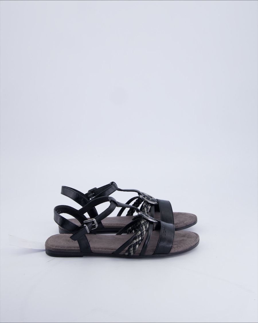 Esprit Sandals Leather Black 36 EU