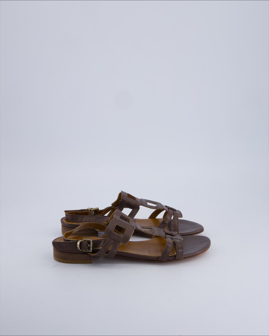 A&m Sandals Leather Brown 38 EU