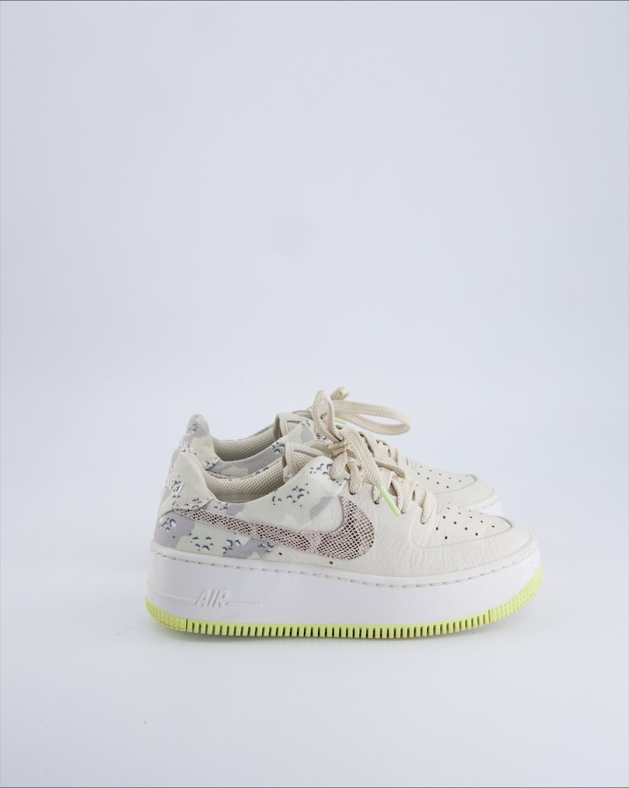Nike W Air Force 1 Sage Trainers Leather Beige 36 EU