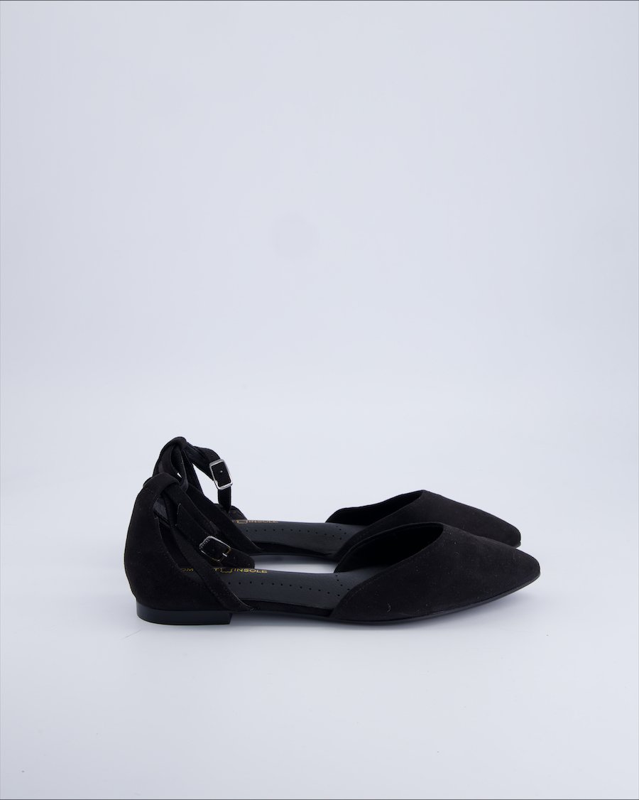 Tamaris Ballet flats Suede Black 38 EU