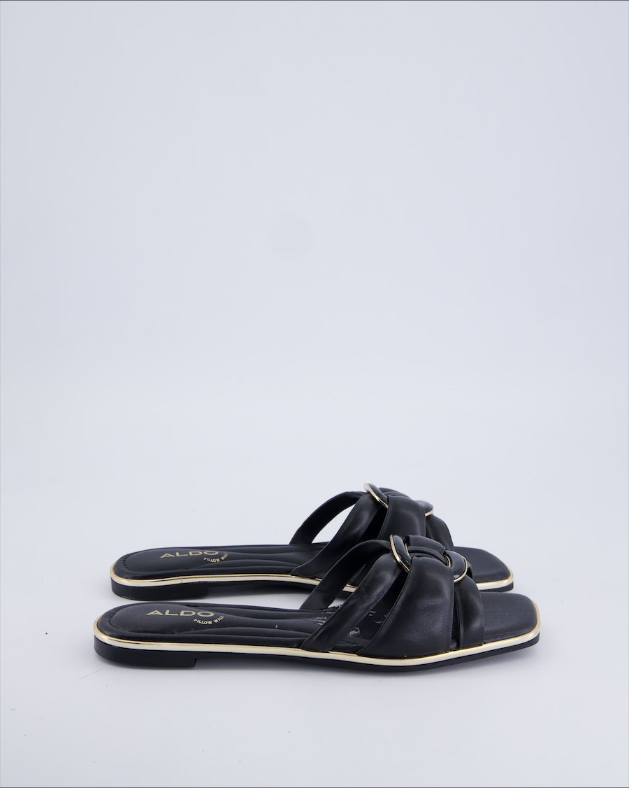 Aldo Sandals Leather Black 36 EU