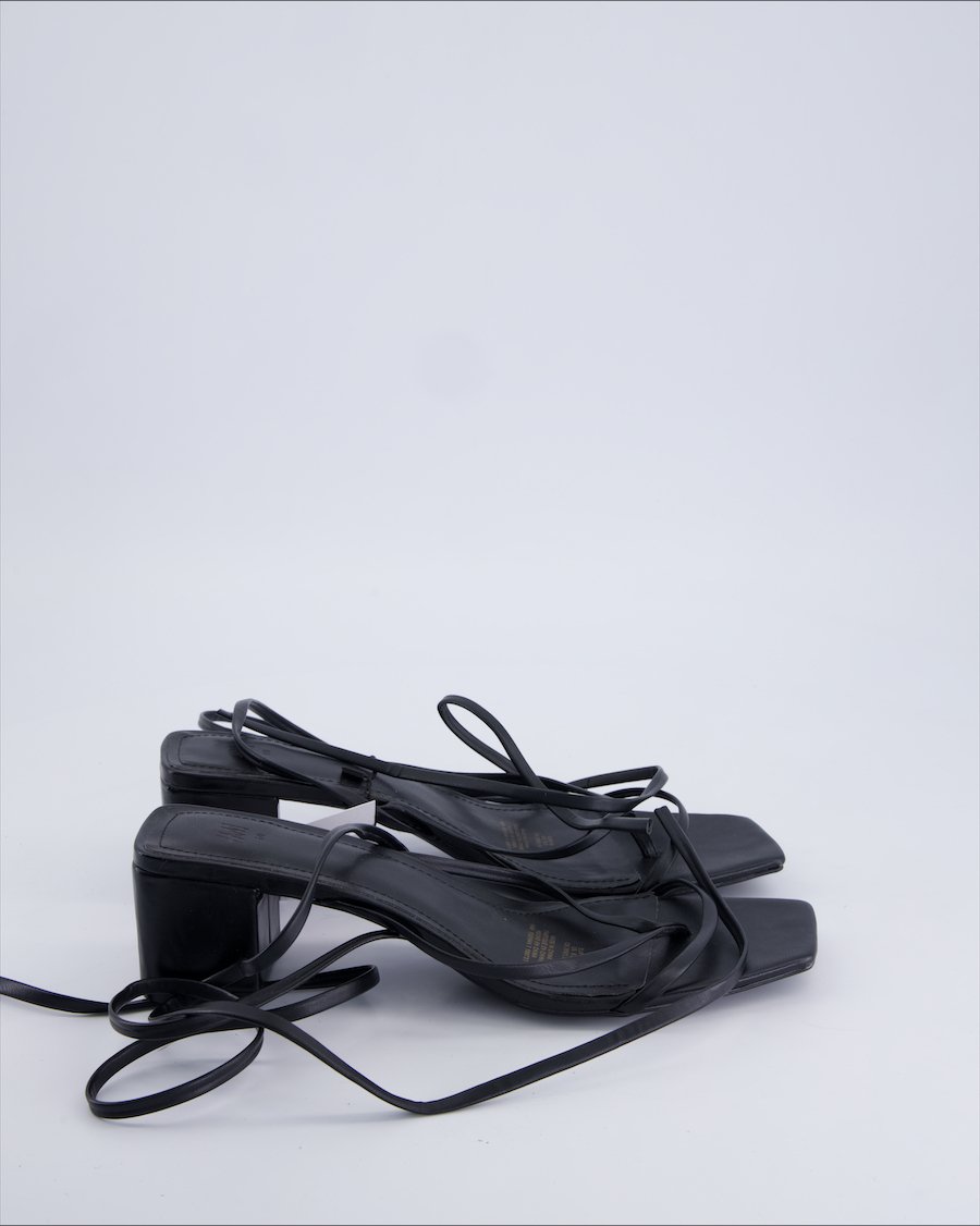 H&m Sandals Polyurethane Black 40 EU