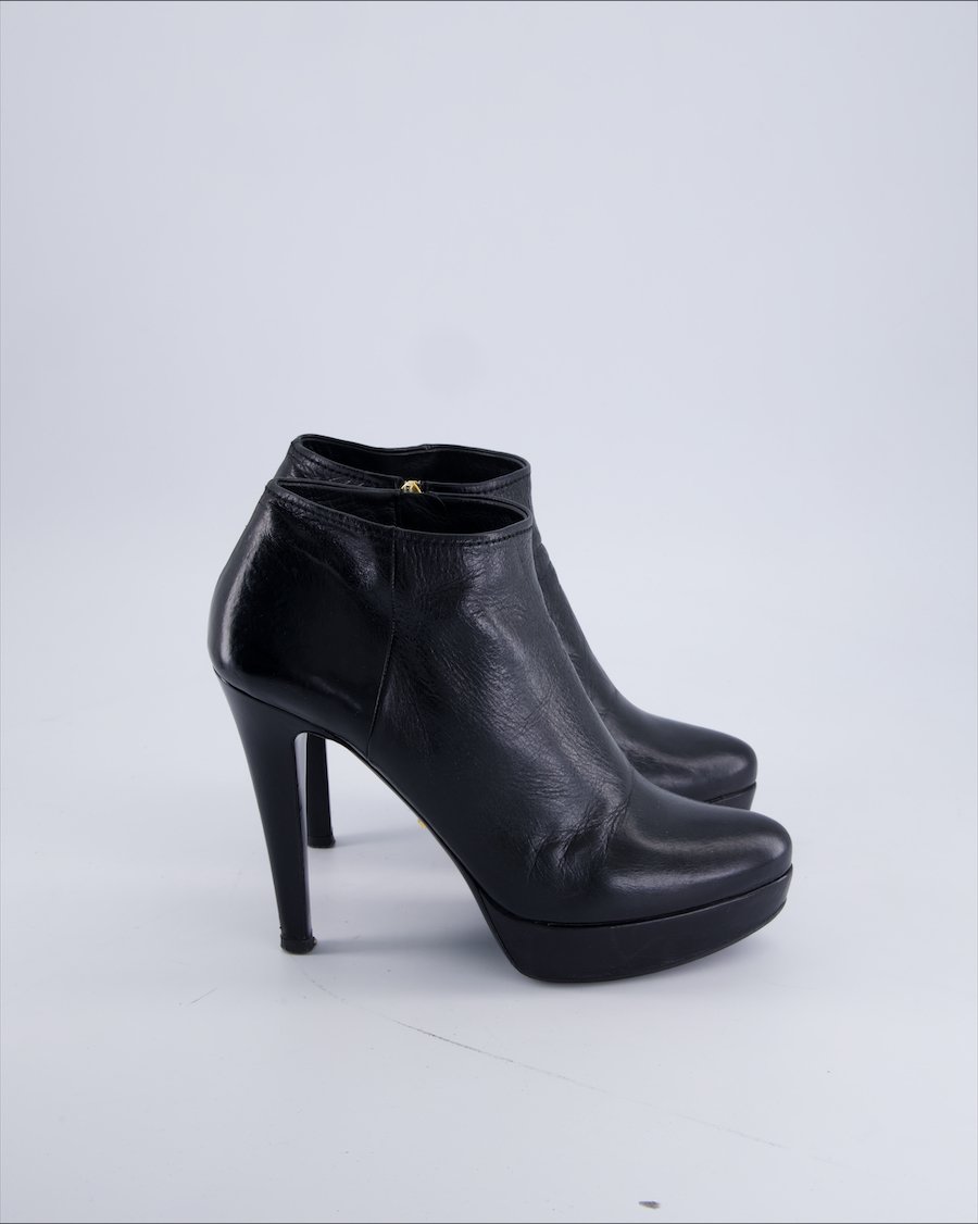 Prada Ankle Boots Leather Black 40 EU