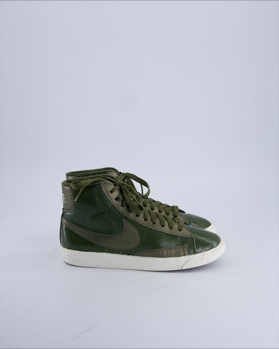 Nike Blazer Trainers Leather Green 36.5 EU