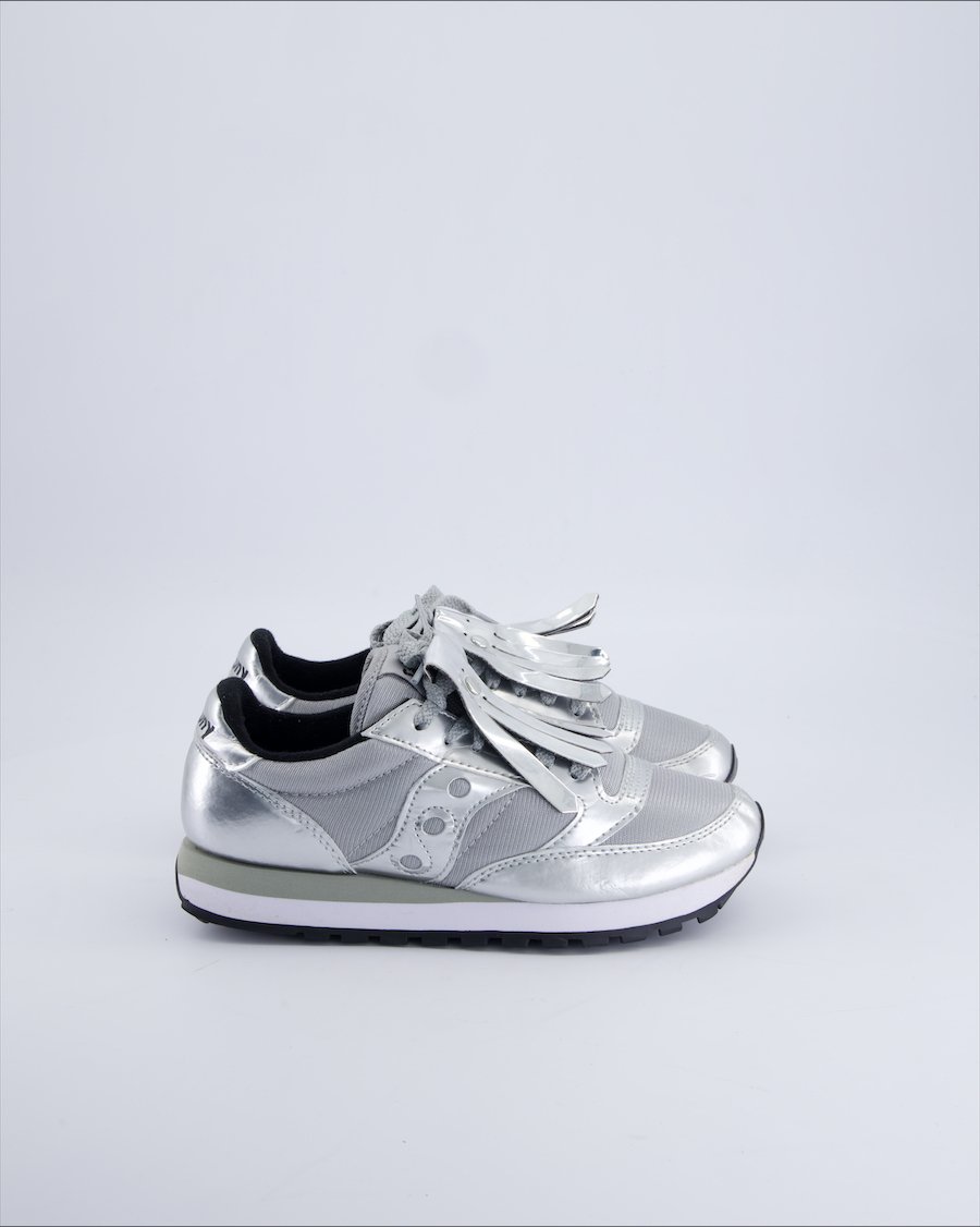 Saucony Jazz Trainers Leather Silver 38.5 EU