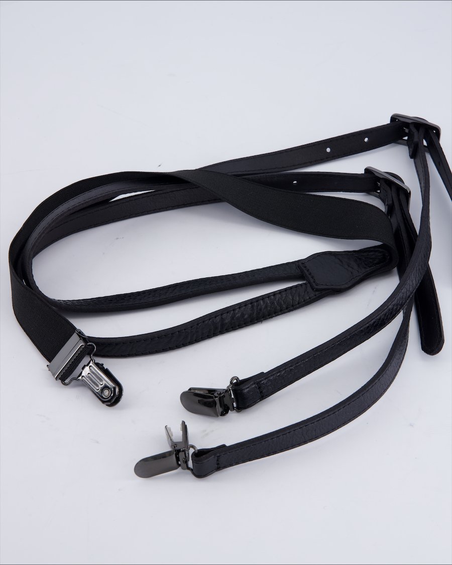 Unbranded Braces Leather Black S International