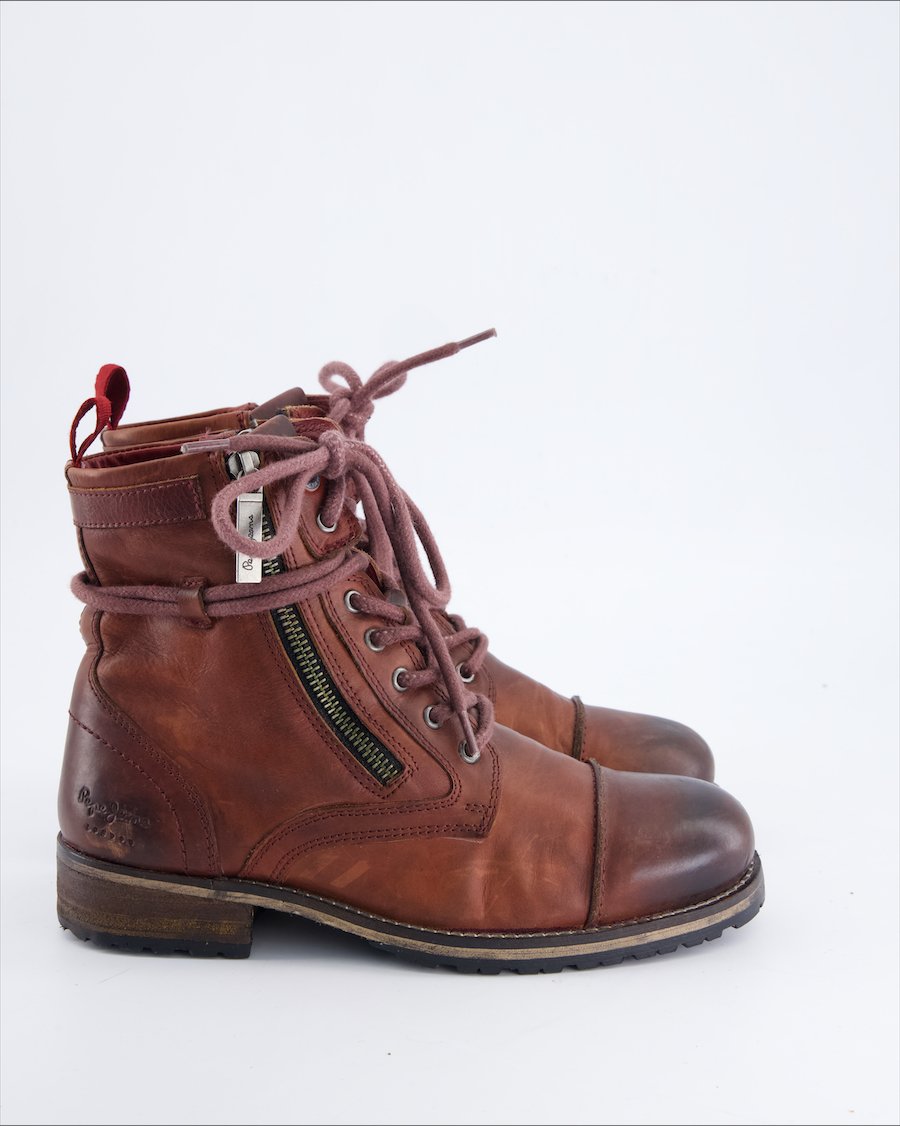 Pepe Jeans Ankle Boots Leather Brown 37 EU