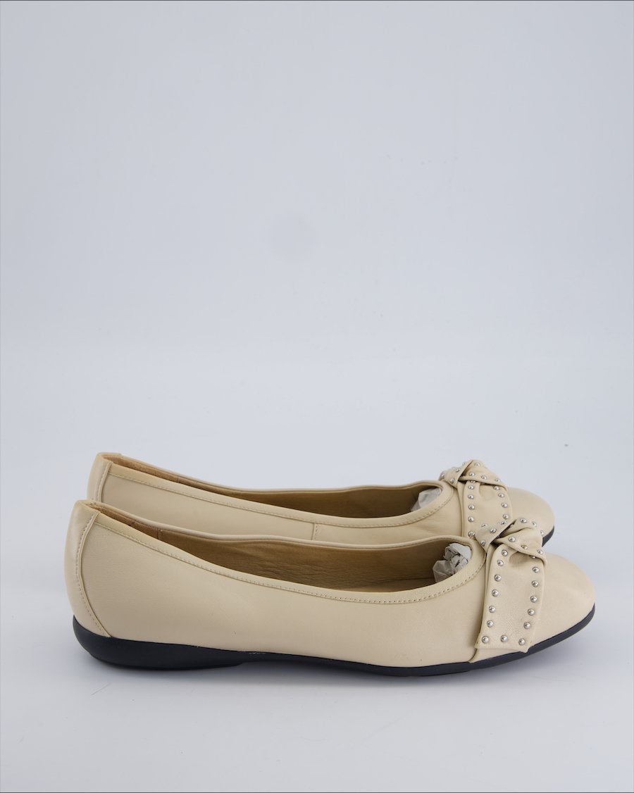 Geox Ballet flats Leather Beige 42 EU