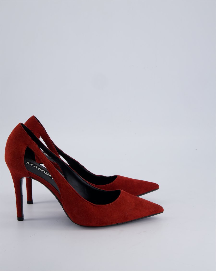 Mango Heels Suede Burgundy 38 EU