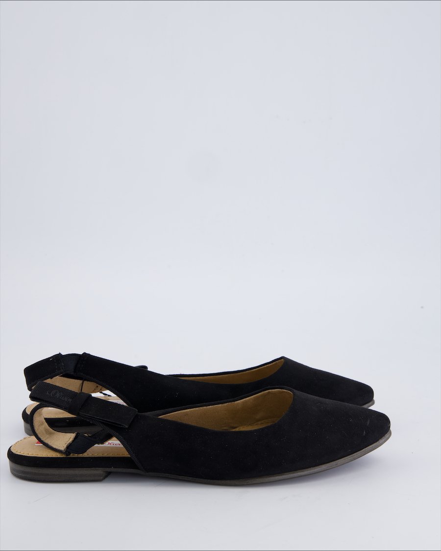 S.oliver Ballet flats Suede Black 39 EU