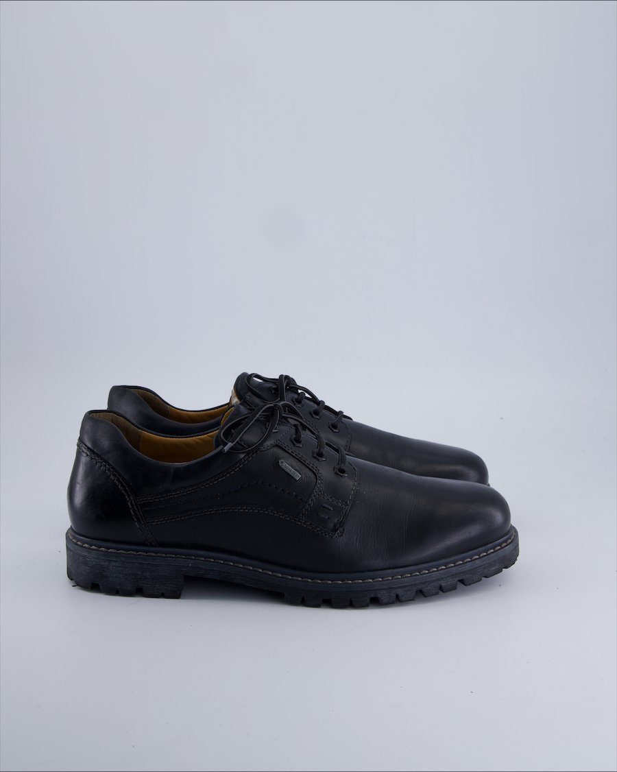 Fretz Men Flats Leather Black 45 EU