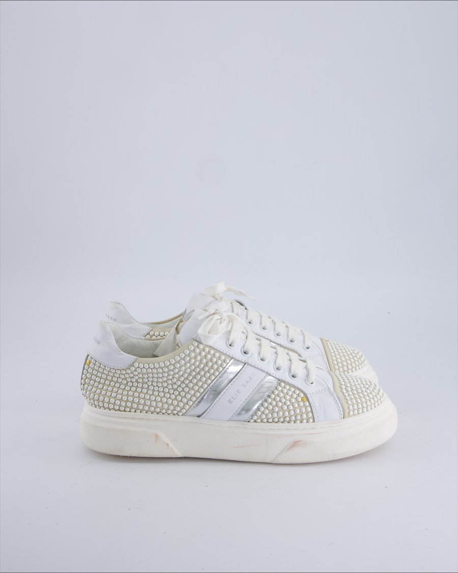 Elie Saab Trainers Leather White 38 EU