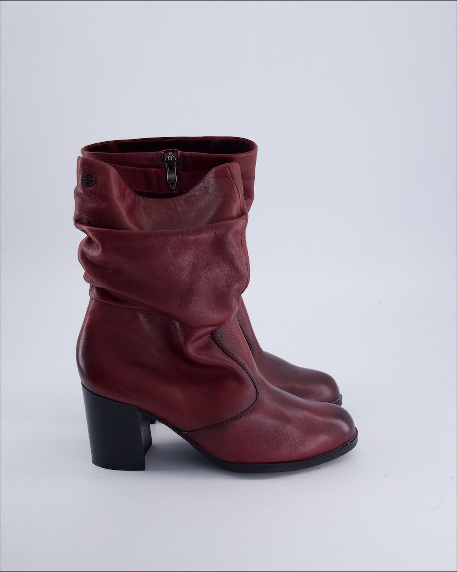 Tamaris Boots Leather Burgundy 39 EU