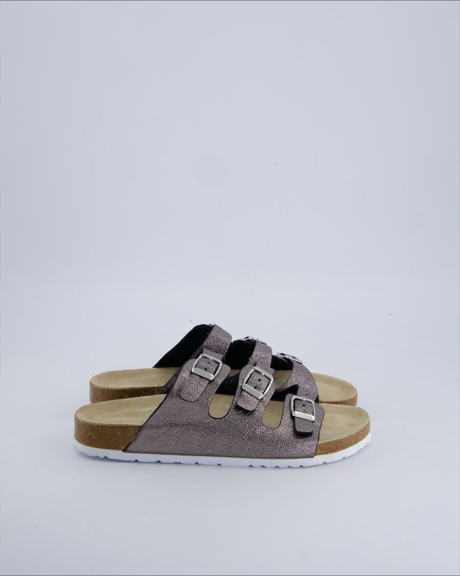 Natural Walk Sandals Leather Black 38 EU