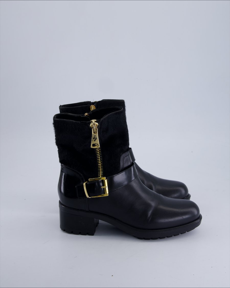 Guido Sgariglia Ankle Boots Leather Black 37.5 EU