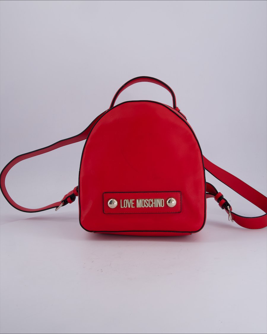 Love Moschino Backpacks Leather Red