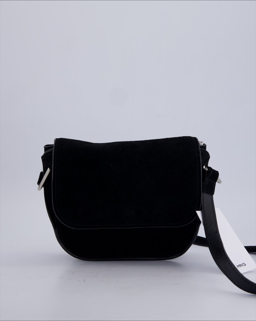 Mango Crossbody bags Suede Black