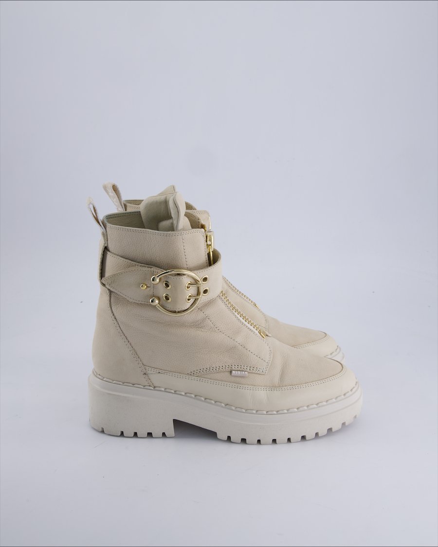 Nubbik Ankle Boots Leather Beige 39 EU