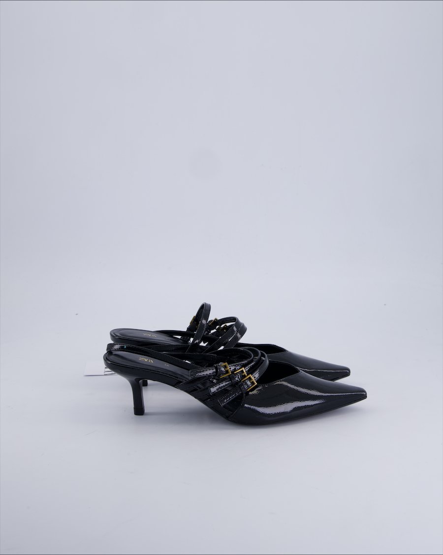 Zara Heels Polyurethane Black 36 EU