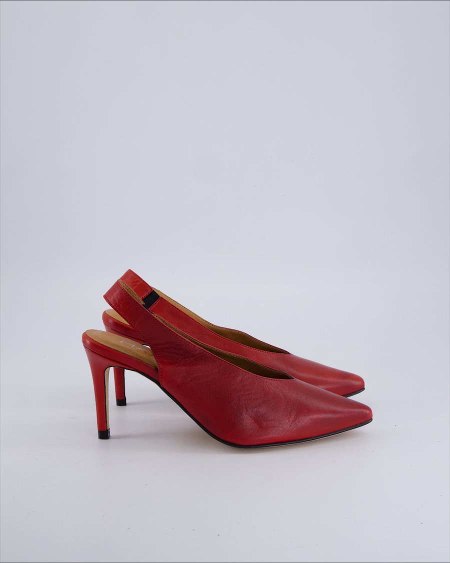 Max Heels Leather Burgundy 38 EU