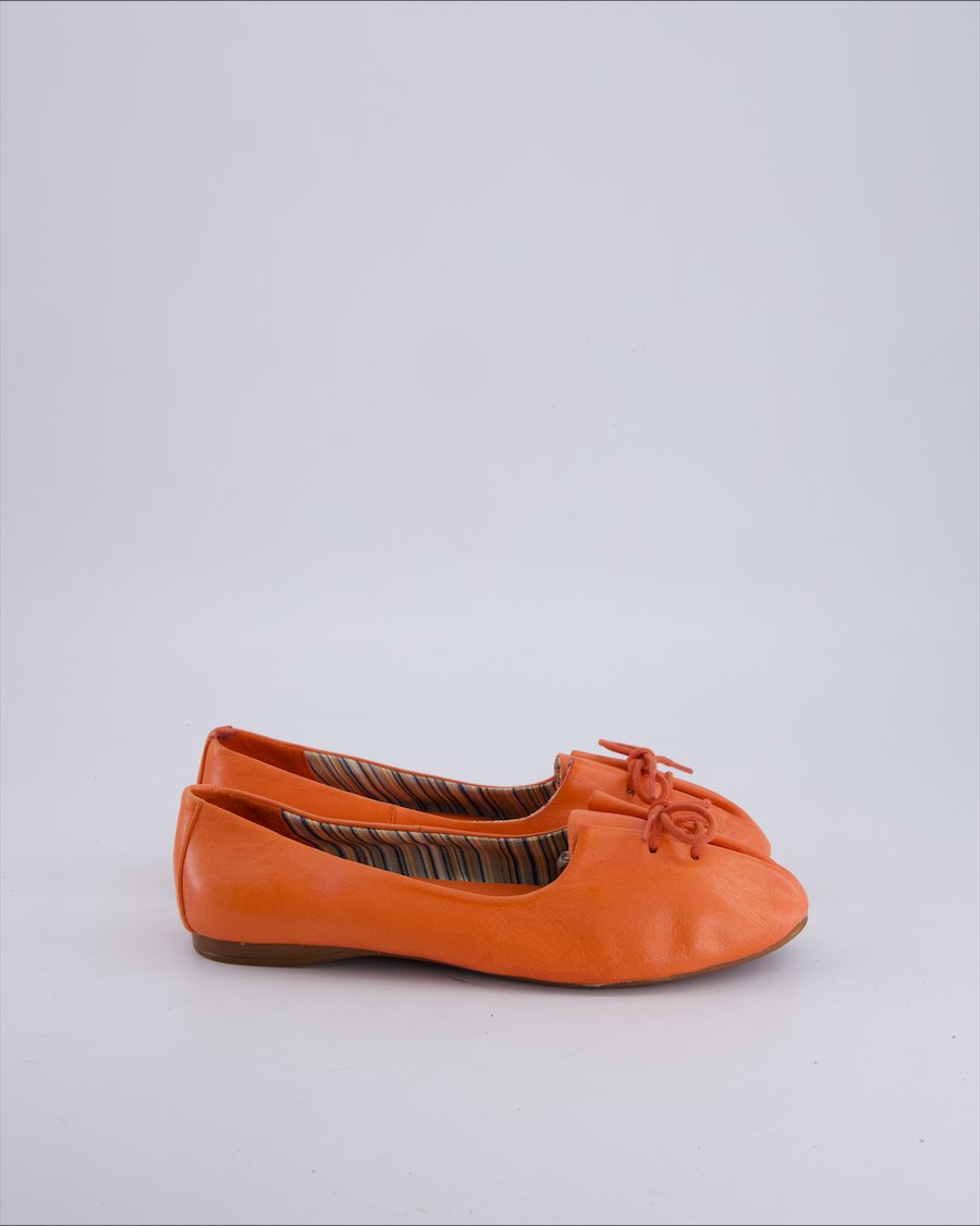 D'oro Ballet flats Leather Orange 37 EU