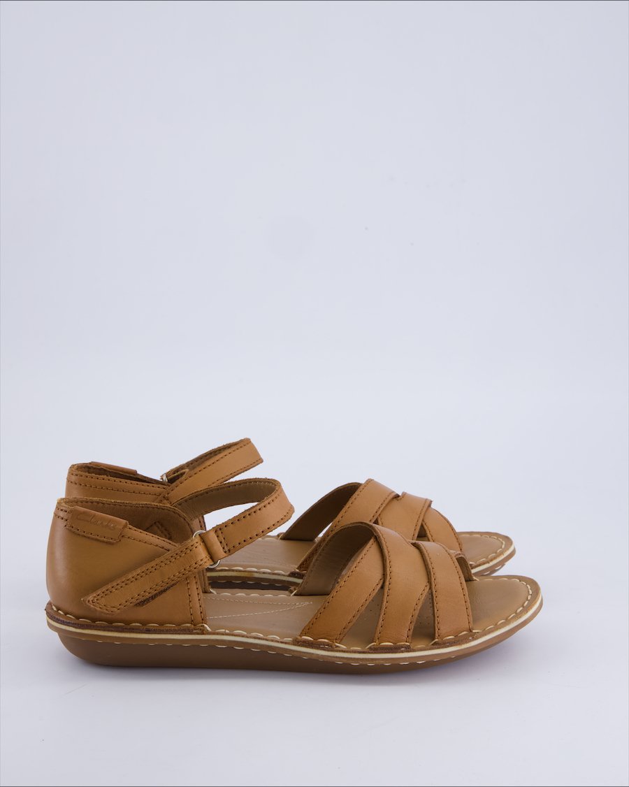 Clarks Sandals Leather Brown 38 EU