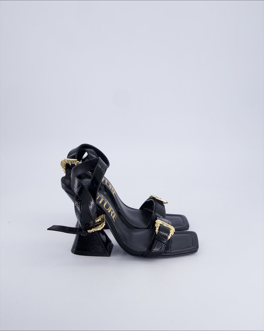 Versace Jeans Couture Heels Leather Black 40 EU