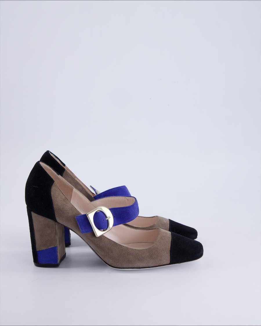Emilio Pucci Heels Suede Grey 36 EU