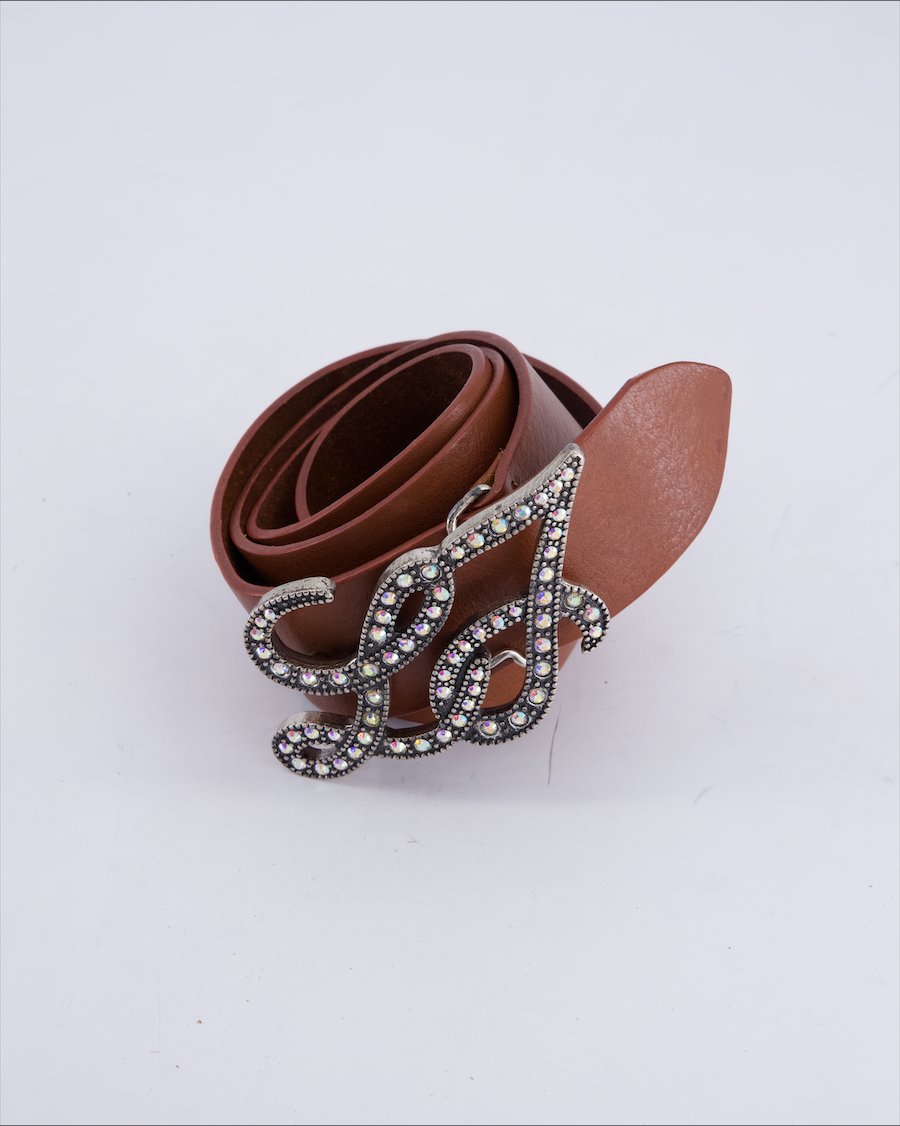 Liu.jo Chains Leather Brown 95 cm