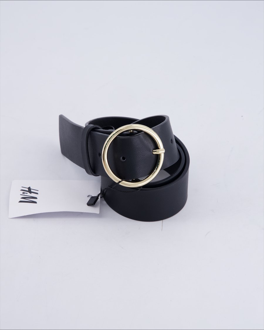 H&m Belt Polyurethane Black 70 cm